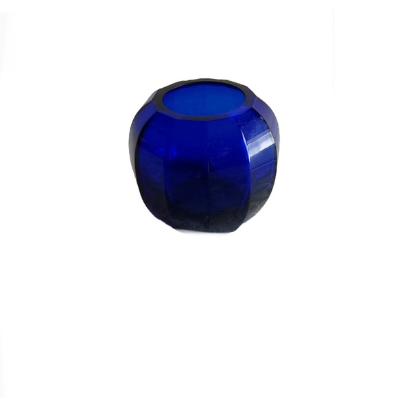 Vintage Gardners Eden Cobalt Blue Ribbed Votive/Tealight Holder - Picture 1 of 4